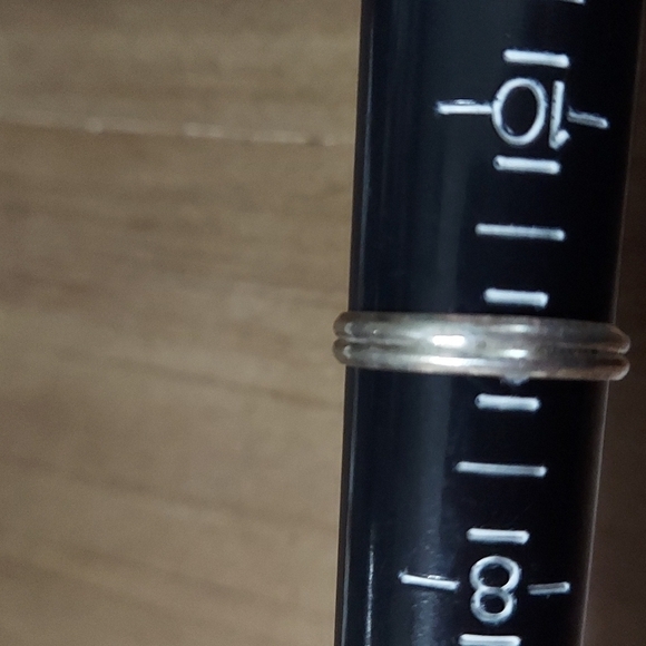 VINTAGE Stamped Sterling Silver Morganite Ring Size 9 - Picture 2 of 7